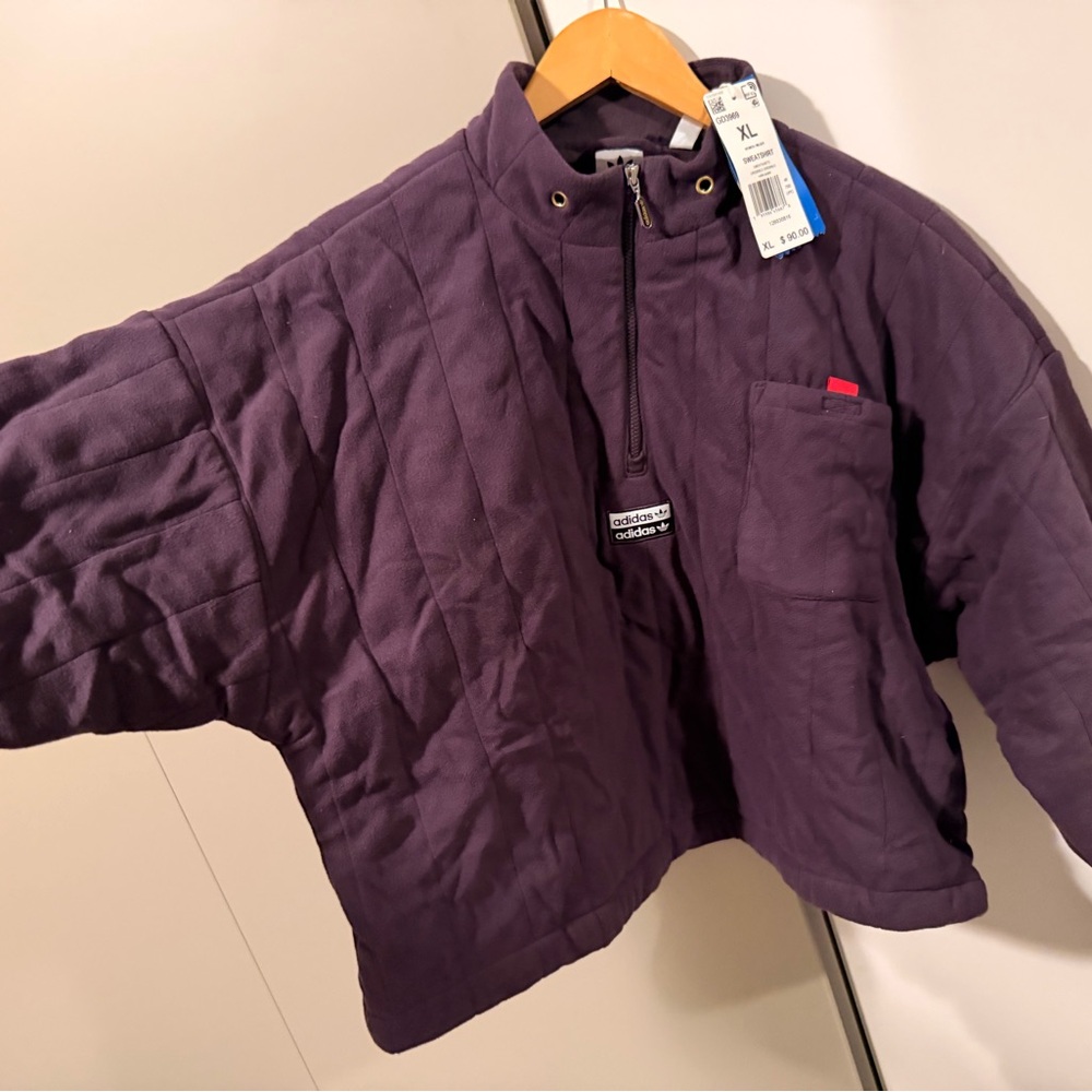 adidas women’s Quilted Purple Puffer Jacket